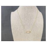 Kendra Scott Elisa Pendant Necklace Pink Stone 14.5in - Brand New