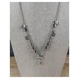 Star Charm Layered 3 Necklace Set - Silver Tone With Pendant & Beads - Brand New
