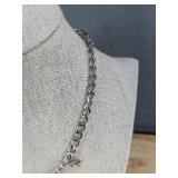 Star Charm Layered 3 Necklace Set - Silver Tone With Pendant & Beads - Brand New