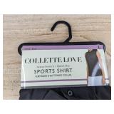 Colette Love Sports Shirt Large Black and Members Mark Cropped Tee Large White - Brand New