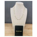 Pavoi Paper Clip 16" Necklace 14K Gold Plated - Brand New