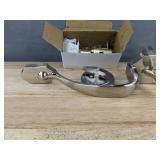 Door Lever Lockset With Latch, Strike Plate & Keys - Brand New