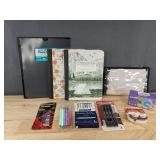 Office & School Supplies Assortment - Notebooks, Glue, Tape, Gel Pens, Fidget Spinners - Brand New