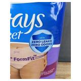 15 Always Discreet 360 FormFit XL TG Underwear - Brand New