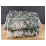 8 ft x 10 ft Floral Teal Area Rug - Brand New *L