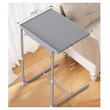 HUANUO TV Tray Table - Adjustable Height Desk with Cup Holder - New *L