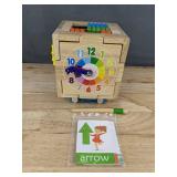 Wooden Activity Cube for Kids - Brand New