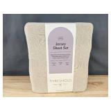 Threshold Jersey Twin Sheet Set - 100% Cotton Jersey Knit Bedding - Brand New