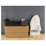 Wall Mounted Iron & Ironing Board Hanger & 2 Plastic Wall Holders - Brand New