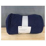 Room Essentials Throw 50 x 60 in Navy Quilted Exterior - Brand New