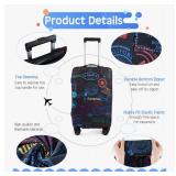 Sherr 3 Piece Travel Luggage Suitcase Protector Anti Scratch Vintage Theme Baggage Covers, S/M/L - New