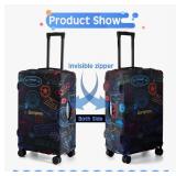 Sherr 3 Piece Travel Luggage Suitcase Protector Anti Scratch Vintage Theme Baggage Covers, S/M/L - New