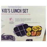 Bentgo Kids Snap & Go Leak-Proof Unicorn Lunch Set - Brand New