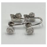 Mansel Sterling Silver Synthetic Spinel Screw-Back Earrings in Box