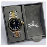 Zodiac Professional 200 Meters Stainless Steel Watch with Box