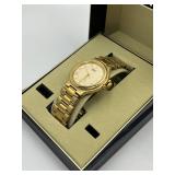 Seiko Quartz Gold-Tone Stainless Steel Wristwatch with Box