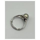 Takahsima Pearl Cultured Pearl Sterling Silver Ring Size 9