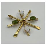 12k Gold Winard Brooch Pendant