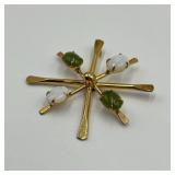 12k Gold Winard Brooch Pendant
