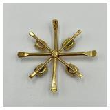 12k Gold Winard Brooch Pendant