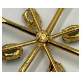 12k Gold Winard Brooch Pendant