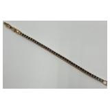 Swarovski Gold Tone Bracelet with Black Crystals