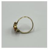 Vintage Cameo Ring Size 5.25 with Gold Tone Band