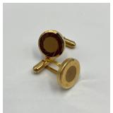 Pair of Murat Gold Tone Round Cufflinks