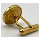 Pair of Murat Gold Tone Round Cufflinks