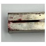 Antique Engraved Silver Lipstick Case with Green Cabochon Stone