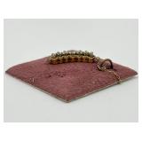 Gold Tone Diamond Accent Bar Pendant