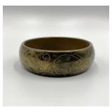 Vintage Brass Engraved Bangle Bracelet