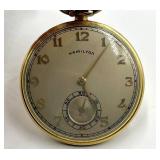 Hamilton Gold-Tone Pocket Watch