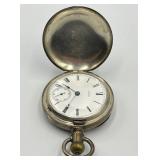A.W. Co. Waltham Leader Coin Silver Pocket Watch