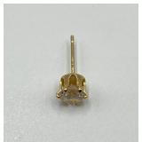 14k Gold Stud Earring and Two Small Diamond Pendants