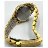 Gruen Gold-Tone Stainless Steel Watch with Crystal Accents