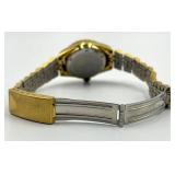 Gruen Gold-Tone Stainless Steel Watch with Crystal Accents