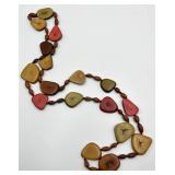 Tagua Nut Necklace with Multicolor Beads