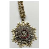 French Legion of Honor Breast Star Pendant Necklace 11.5 in L