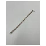 Sterling Silver 925 Tri-Color Bracelet