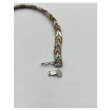 Sterling Silver 925 Tri-Color Bracelet