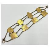 Vintage Charm Bracelet with Swimming and Club Medals