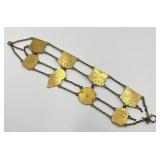 Vintage Charm Bracelet with Swimming and Club Medals