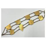 Vintage Charm Bracelet with Swimming and Club Medals