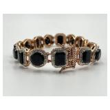 Sterling Silver Black Onyx Tennis Bracelet