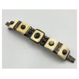 Sterling Silver Mother of Pearl and Marcasite Bracelet