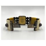 Sterling Silver Mother of Pearl and Marcasite Bracelet