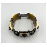 Sterling Silver Mother of Pearl and Marcasite Bracelet