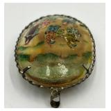 Hand Painted Double-Sided Mother of Pearl Pendant