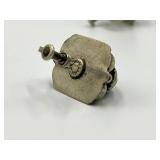 Mexican Carved Black Onyx Screw Back Earrings